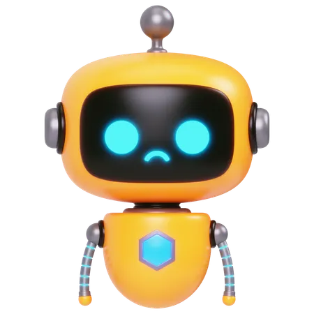 Sad Cute Bot  3D Icon