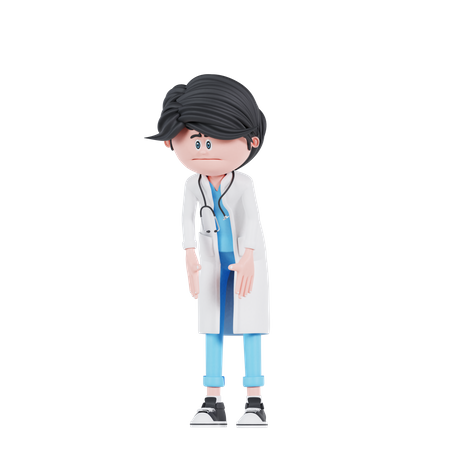 Sad doctor  3D Icon