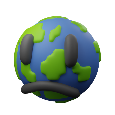 슬픈 지구  3D Icon