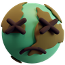 unhappy earth 3d logo