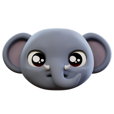 Sad Elephant Emoji  3D Icon