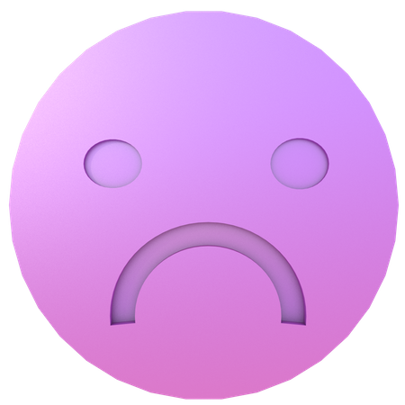 Sad Emoji  3D Illustration
