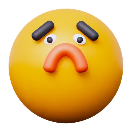 Sad Emoji  3D Icon
