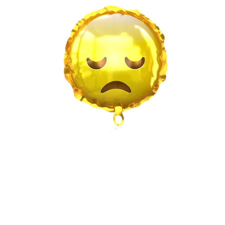 Sad Emoji Balloon  3D Icon