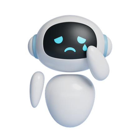 Sad Expression Ai Robot Character 3 D Graphics  3D Icon
