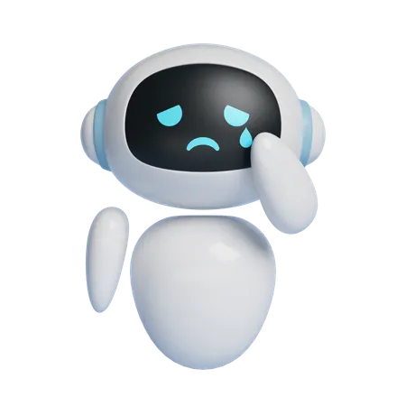 Sad Expression Ai Robot Character 3 D Graphics  3D Icon