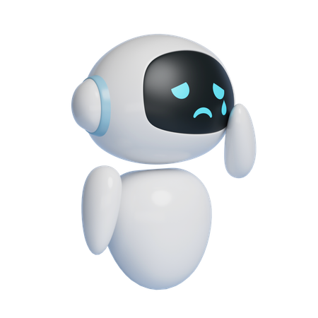 Sad Expression Ai Robot Character 3 D Graphics  3D Icon
