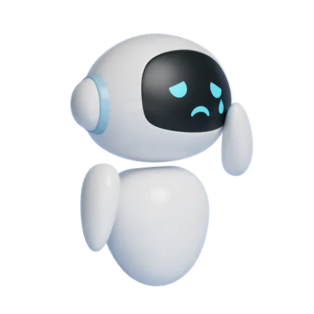 Sad Expression Ai Robot Character 3 D Graphics  3D Icon