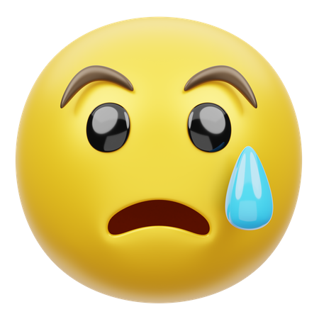 Sad Face  3D Emoji