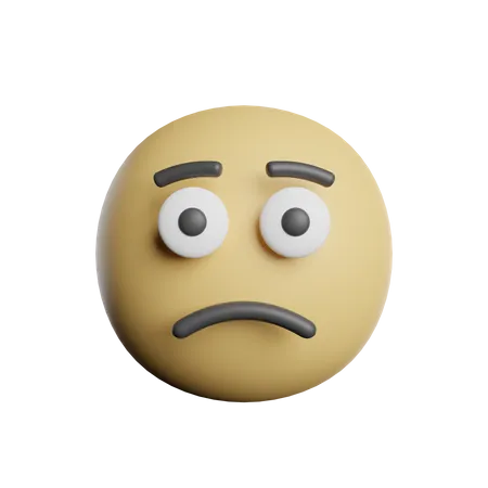 Sad Face  3D Icon