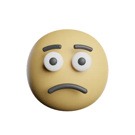 Sad Face 3D Icon