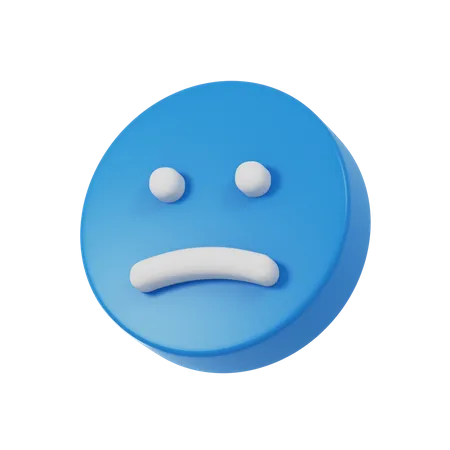 Sad Face 3 D Icon 3D Icon