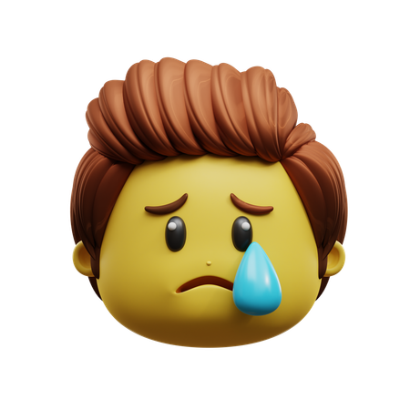 Sad Face Emoji  3D Icon