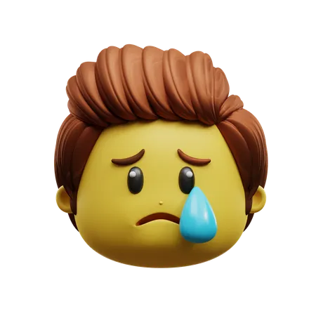 Sad Face Emoji  3D Icon