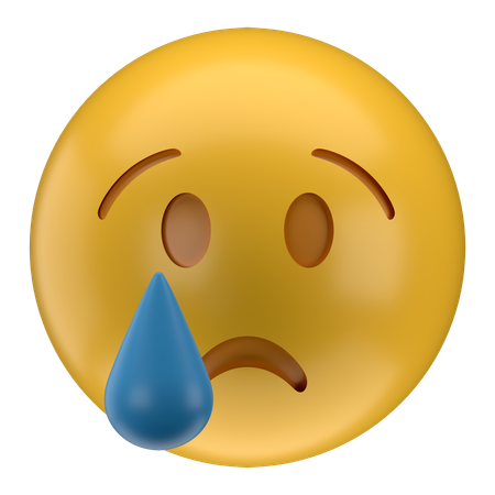 Sad Face Emoji  3D Icon