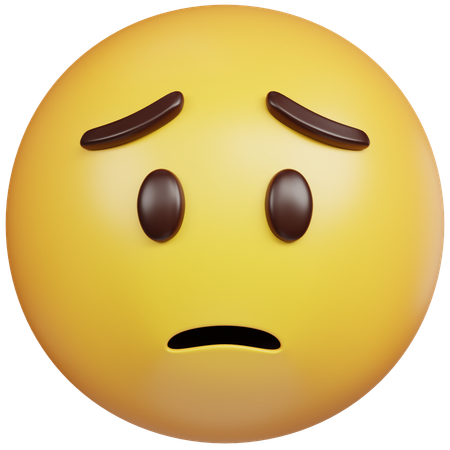 Sad Face Emoji  3D Icon