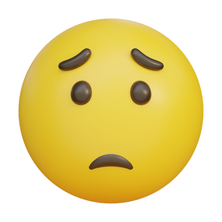 Sad Face Emoji Emoticon  3D Icon