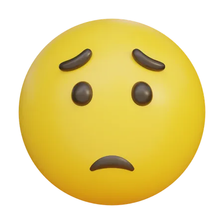 Sad Face Emoji Emoticon  3D Icon