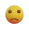 3d unhappy emoji logo