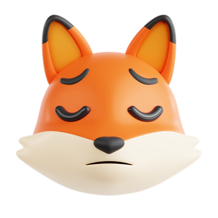 Sad Fox  3D Icon
