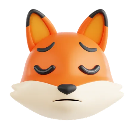 Sad Fox  3D Icon