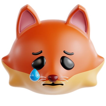 Sad Fox  3D Icon