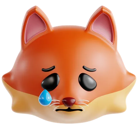 Sad Fox  3D Icon