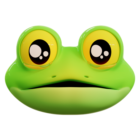 Sad Frog Emoji  3D Icon