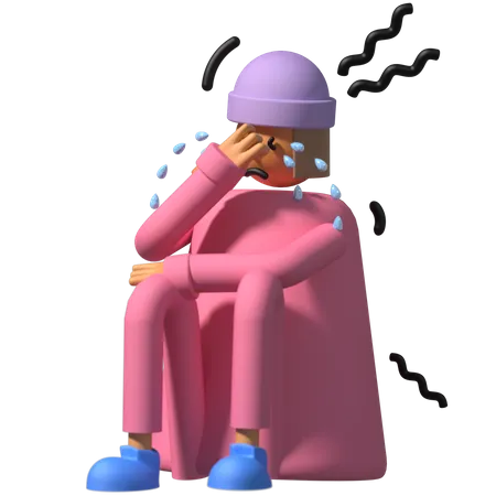 Sad Girl Crying  3D Emoji