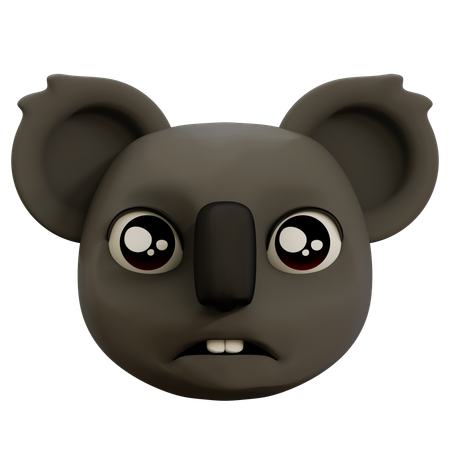 Sad Koala Emoji  3D Icon