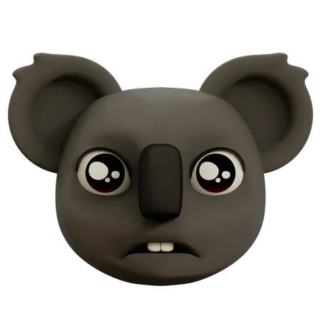 Sad Koala Emoji  3D Icon