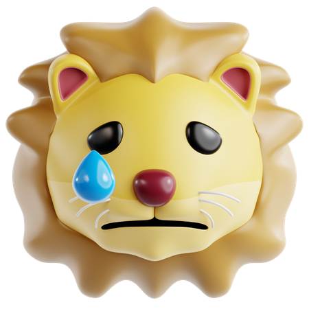 Sad Lion  3D Icon