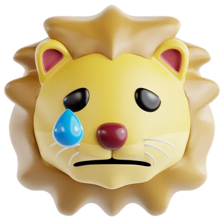 Sad Lion  3D Icon