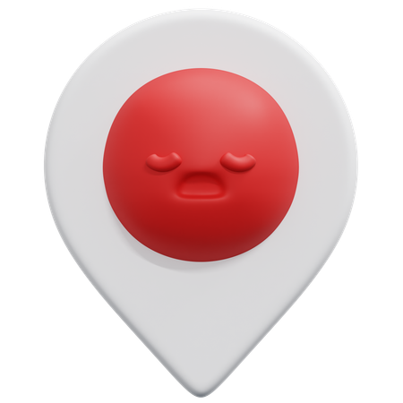 Sad Location  3D Icon