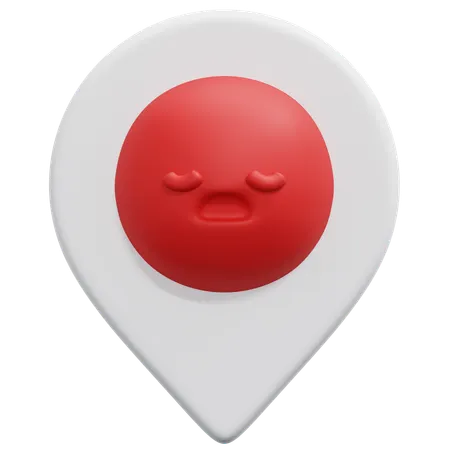Sad Location  3D Icon