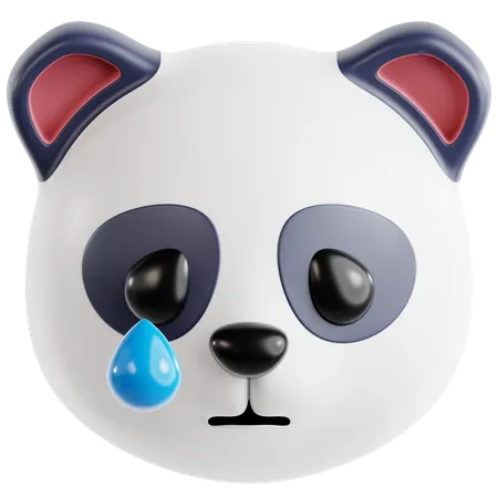 Sad Panda  3D Icon