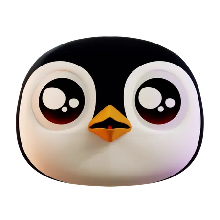 Sad Penguin Emoji  3D Icon