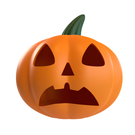 Sad Pumpkin  3D Icon