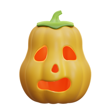 Sad Pumpkin  3D Icon