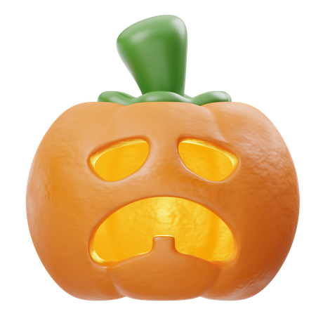 Sad Pumpkin  3D Icon