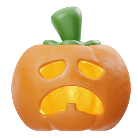 Sad Pumpkin  3D Icon