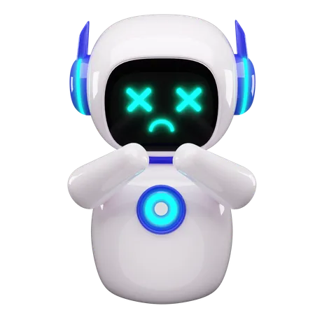 悲しいロボット  3D Icon