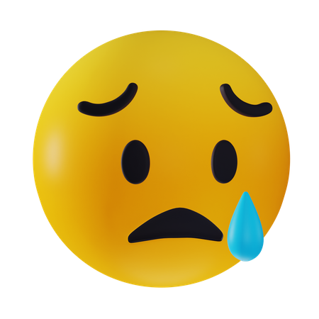 Sad Shock Emoji  3D Icon