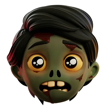 Sad Zombie Emoji  3D Icon