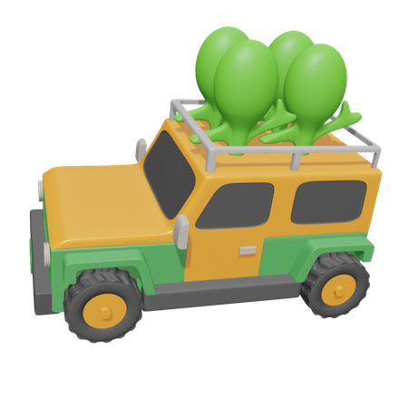 Safari Jeep  3D Icon
