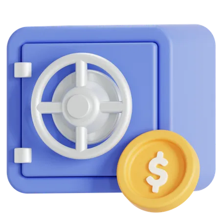 Safe For Financial Assets 3D Icon