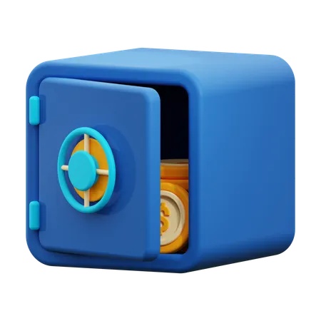 3 D Safe Box Icon 3D Icon