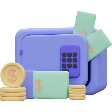 Money Coin Cash And Save 3 D Icon Illustration 3D Icon