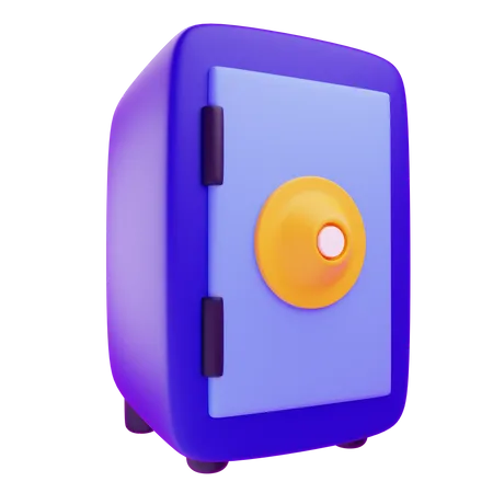3 D Safe Box With Isolated Background 3D Icon