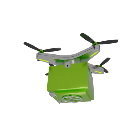 3 D Delivery Of Safe By Drone Safe Delivery Parcel Delivery Modern Technologies 3D Illustration
